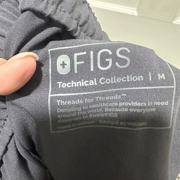 Figs Men's Gray Jogger Pants with Red Drawstring Size M - Picture 4 of 5